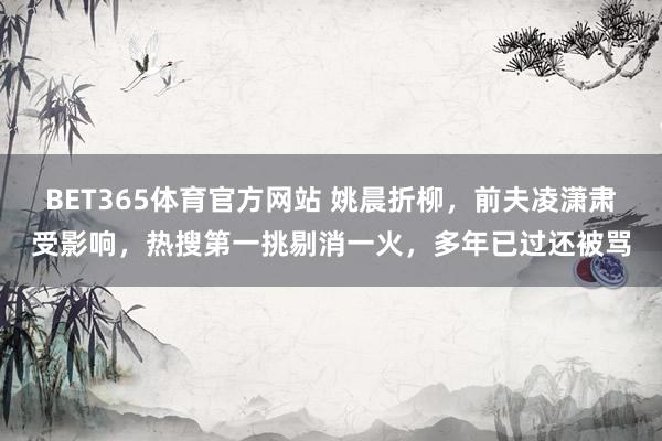 BET365体育官方网站 姚晨折柳，前夫凌潇肃受影响，热搜第一挑剔消一火，多年已过还被骂