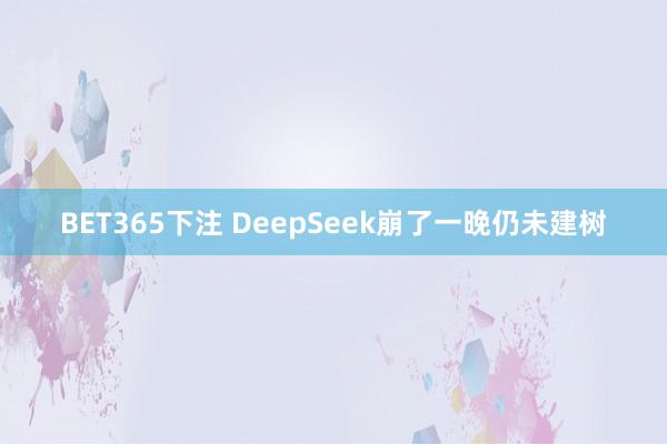 BET365下注 DeepSeek崩了一晚仍未建树