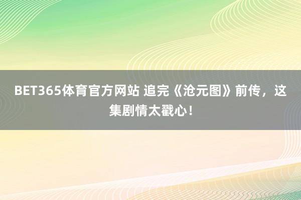 BET365体育官方网站 追完《沧元图》前传，这集剧情太戳心！