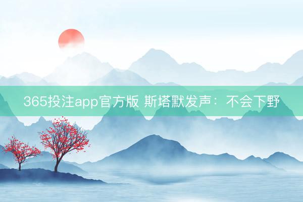 365投注app官方版 斯塔默发声：不会下野
