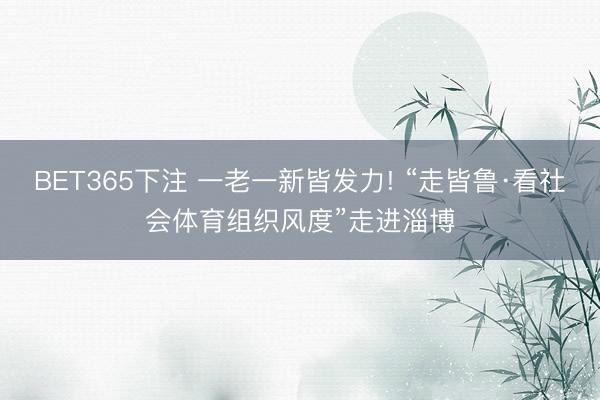 BET365下注 一老一新皆发力! “走皆鲁·看社会体育组织风度”走进淄博