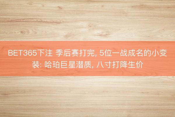 BET365下注 季后赛打完， 5位一战成名的小变装: 哈珀巨星潜质， 八寸打降生价